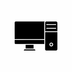 creative details Desktop computer icon Vector Illustration