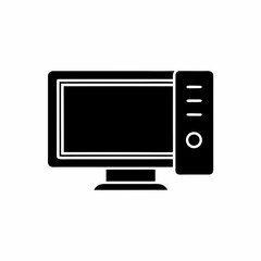 creative details Desktop computer icon Vector Illustration