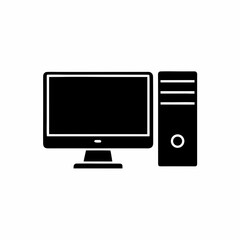 creative details Desktop computer icon Vector Illustration