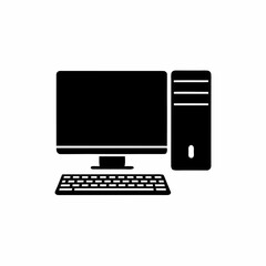 creative details Desktop computer icon Vector Illustration