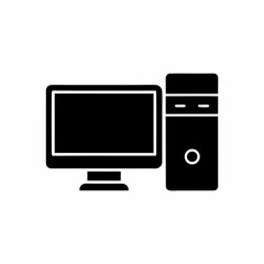 creative details Desktop computer icon Vector Illustration