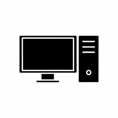 creative details Desktop computer icon Vector Illustration