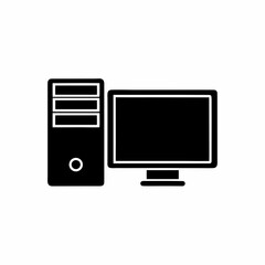 creative details Desktop computer icon Vector Illustration