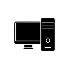 creative details Desktop computer icon Vector Illustration