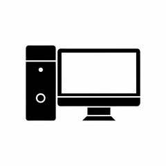 creative details Desktop computer icon Vector Illustration