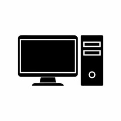 creative details Desktop computer icon Vector Illustration