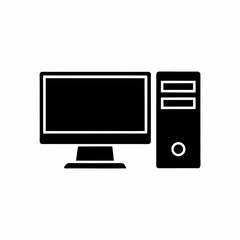 creative details Desktop computer icon Vector Illustration