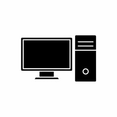 creative details Desktop computer icon Vector Illustration