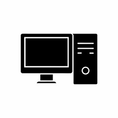 creative details Desktop computer icon Vector Illustration