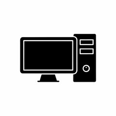 creative details Desktop computer icon Vector Illustration
