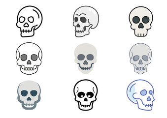 A human skull Vector, skull Icon Set