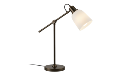 Modern Adjustable Desk Lamp on White.
