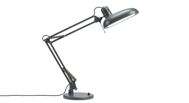 Modern Adjustable Gray Desk Lamp.