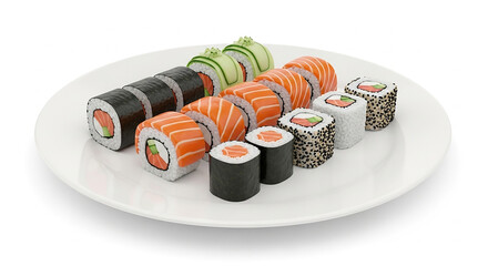 sushi on plate