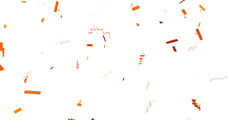 Confetti Transparent Background. Confeti Failling White Background. 3d Rendering Transparent...
