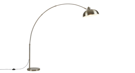 Modern Arc Floor Lamp Isolated.