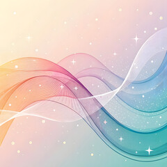 Colorful abstract vector background with waves stars and curved lines for modern design or festive decoration
