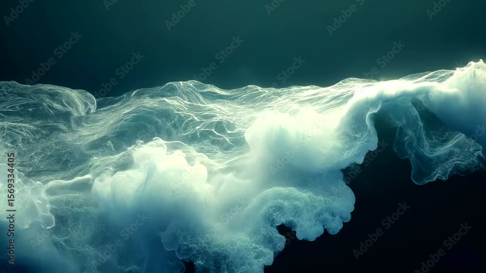 Poster abstract flowing smoke motion graphics for visual effects and background templates