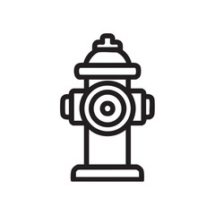  A fire hydrant depicted as a simple black outline.