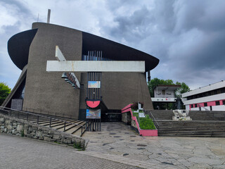 The modern church of Nowa Huta near Cracow on Poland