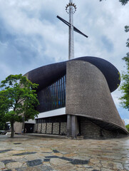 The modern church of Nowa Huta near Cracow on Poland