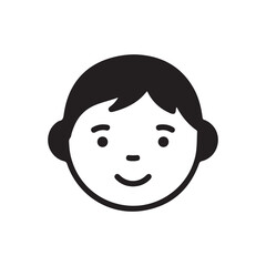 Fototapeta premium Child head icon. simple thin line vector icon on white background