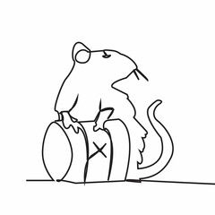 A funny rat with a dram