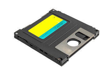  vintage 3.5 inch floppy disk isolated on white background