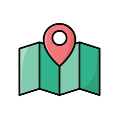 map icon vector design template simple and clean