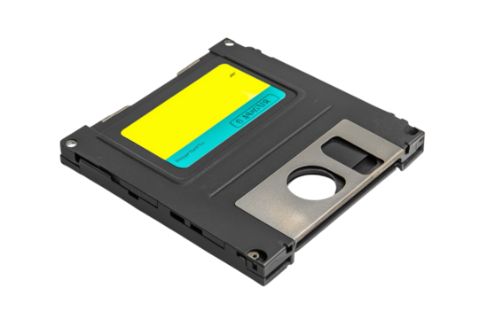  vintage 3.5 inch floppy disk isolated on white background