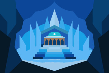 Holy Sepulchre and Holy Cross churches high in the sky, a heavenly architectural design for a Christmas travel landmark