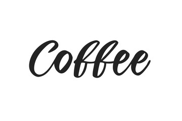 coffee letters icon logo for cafe isolated background