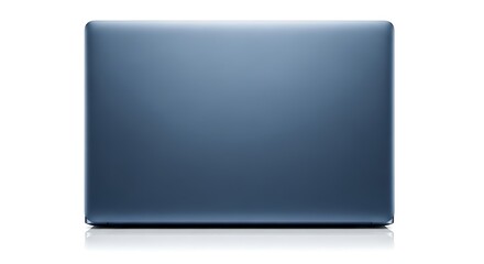 Sleek blue laptop on white background