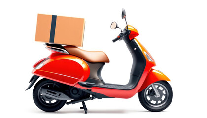 Scooter with Delivery Box Ready for Urban Transport and Efficient Shipping Solutions in Modern City Lifestyle