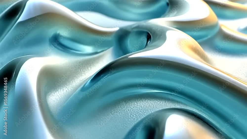 Poster abstract fluid motion with smooth waves and reflective surfaces render background visuals