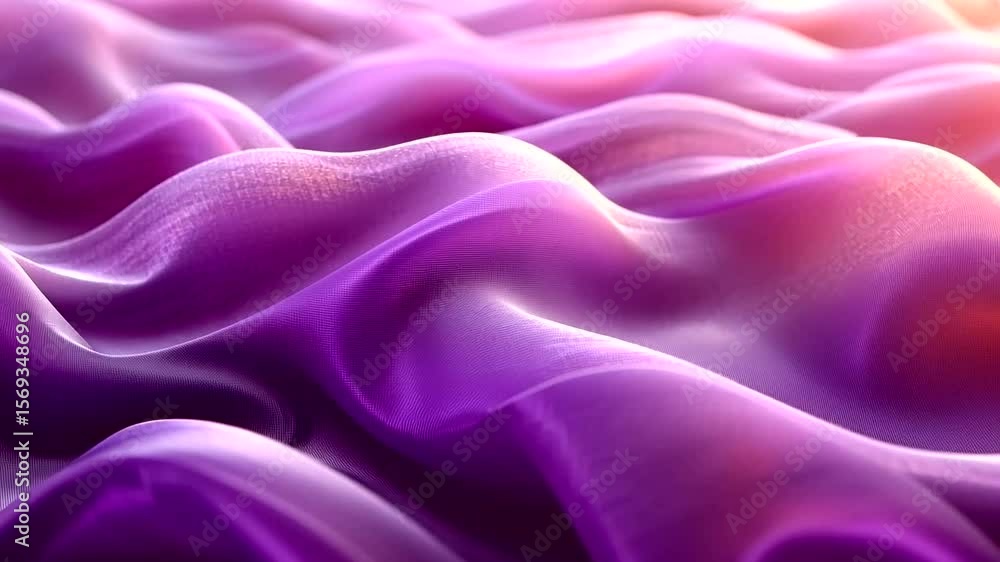 Aufkleber abstract fluid purple gradient waves background with seamless looping animation