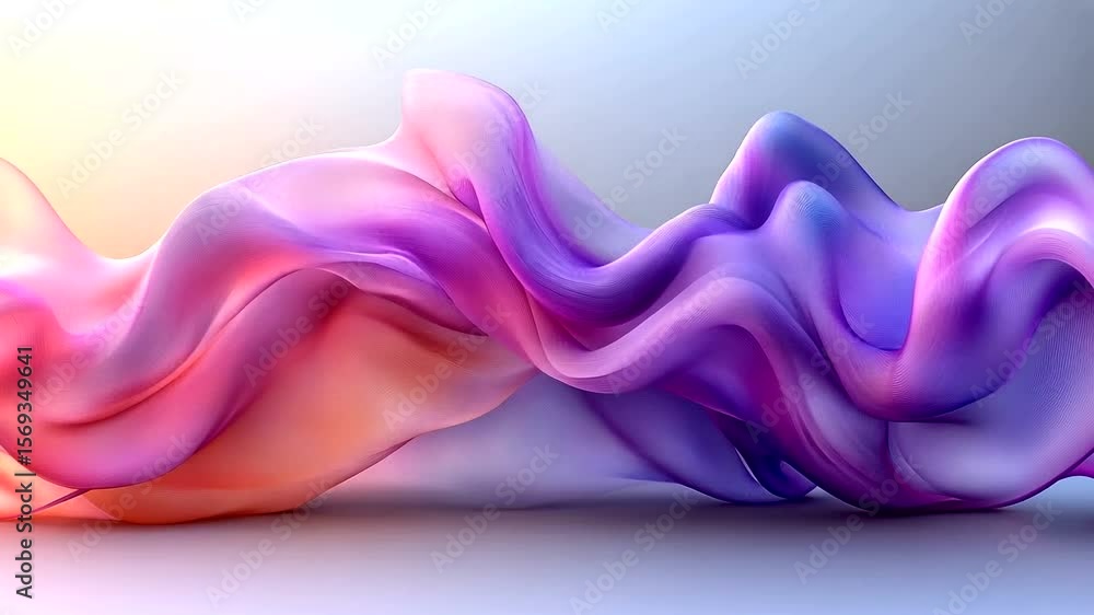 Poster abstract fluid wave animation with vibrant gradients creating mesmerizing visuals
