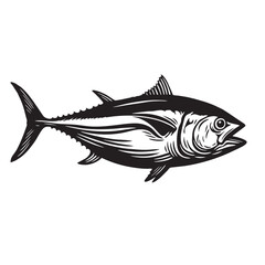 Fototapeta premium silhouette photo of tuna fish on a white background