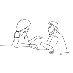 Couple talking togather