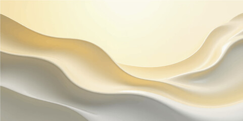 Golden liquid waves create an abstract, elegant background illustration with a flowing curve pattern