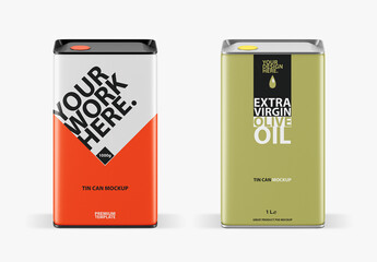 Metal Olive Oil Can Mockup