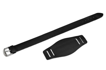 Leather watch strap