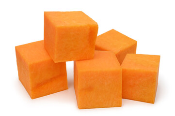 Fresh pumpkin pieces