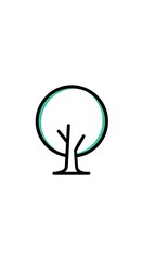 Fototapeta premium Tree illustration vector graphic nature design forest plant ecology environment leaf growth symbol icon 100