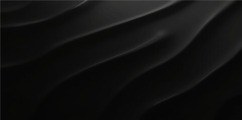Intense black silky wave background with smooth organic curves and luxurious abstract flow for high-end visuals