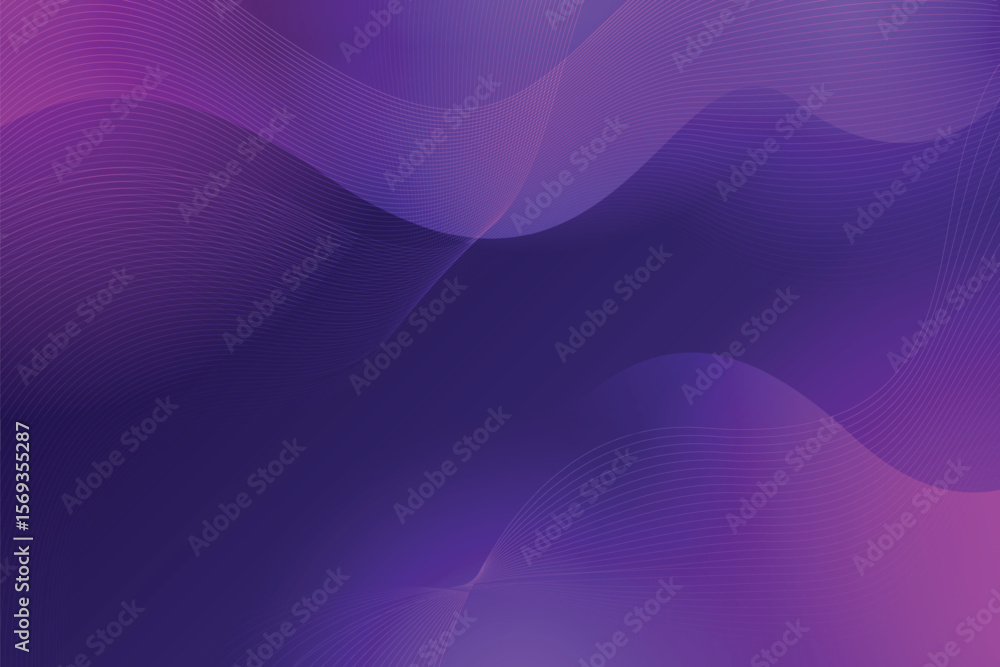 Poster abstract purple background with dark and light shades creating a wavy and smooth gradient effect iso