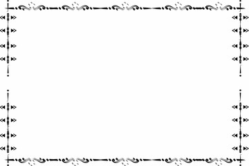 white and black border frame