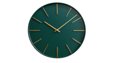 clock on a white background