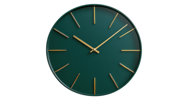 clock on a white background