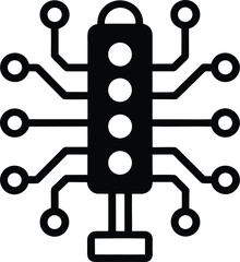AI Chip Circuit Icon